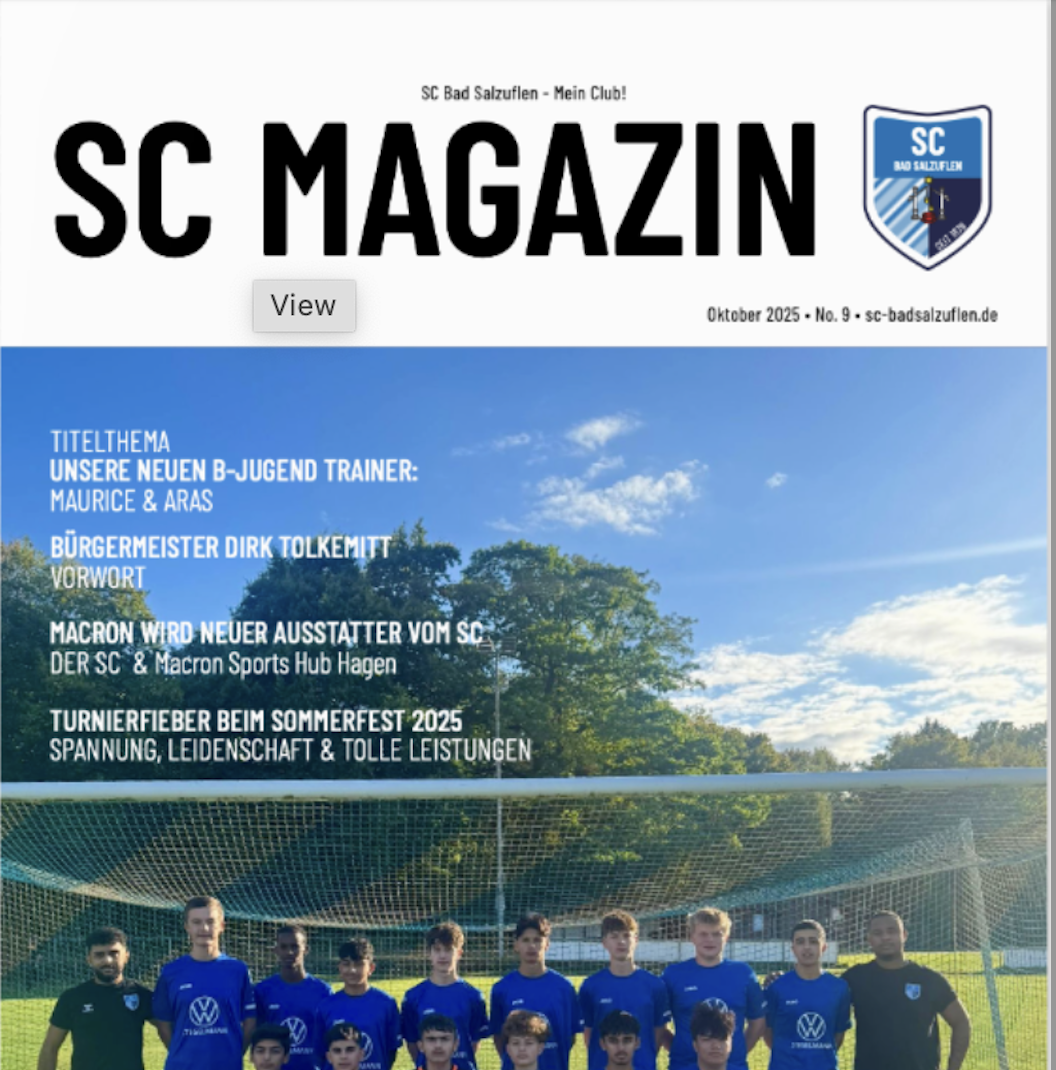SC Magazin Hinrunde 2025/26 SC Bad Salzuflen